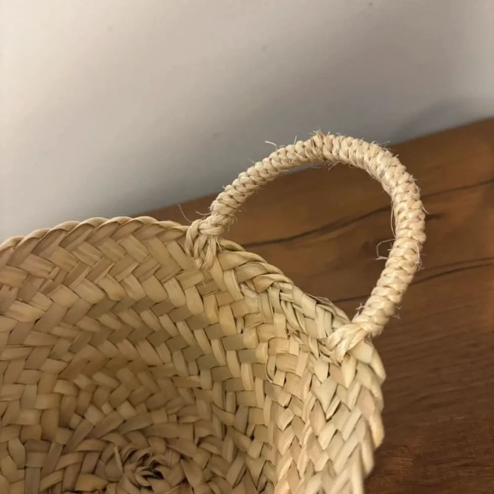 Morocco Basket Handwoven Natural Palm Leaves Mini basket
